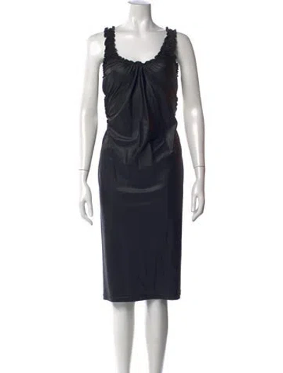 Pre-owned Alexander Wang Scoop Neck Knee-length Dress In Black