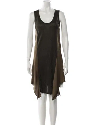 Pre-owned Alexander Wang Scoop Neck Knee-length Dress In Green