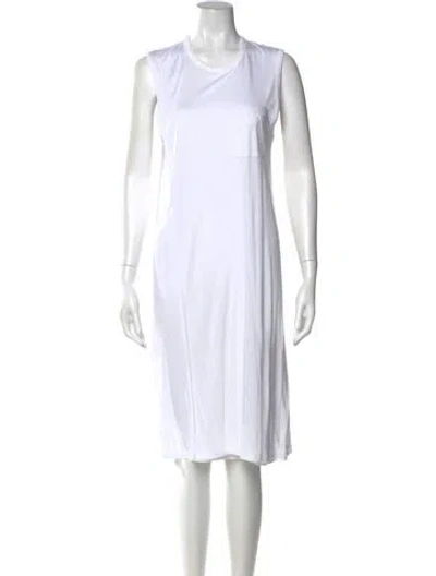 Pre-owned Alexander Wang Scoop Neck Knee-length Dress In White
