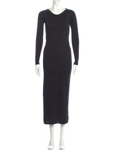 Pre-owned Alexander Wang Scoop Neck Long Dress In Black