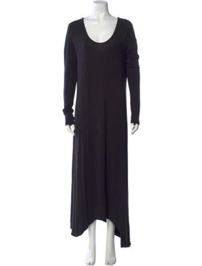 Pre-owned Alexander Wang Scoop Neck Long Dress In Black