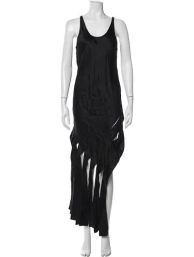 Pre-owned Alexander Wang Scoop Neck Long Dress In Black