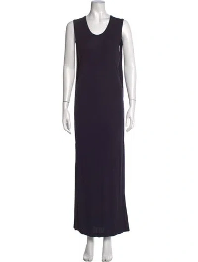 Pre-owned Alexander Wang Scoop Neck Long Dress In Blue