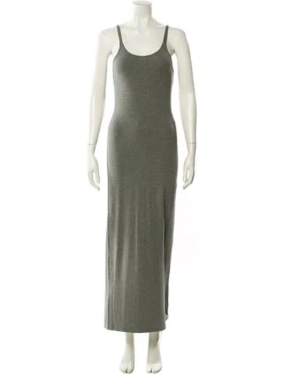 Pre-owned Alexander Wang Scoop Neck Long Dress In Gray
