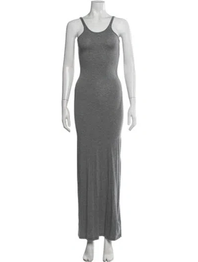 Pre-owned Alexander Wang Scoop Neck Long Dress In Gray