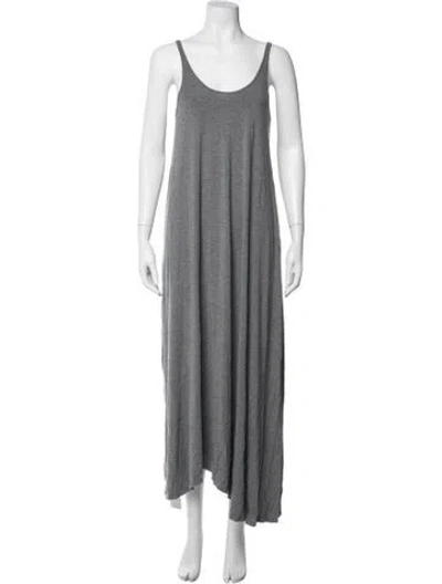 Pre-owned Alexander Wang Scoop Neck Long Dress In Grey