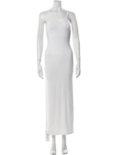 Pre-owned Alexander Wang Scoop Neck Long Dress W/ Tags In White