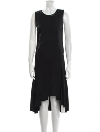 Pre-owned Alexander Wang Scoop Neck Midi Length Dress In Black