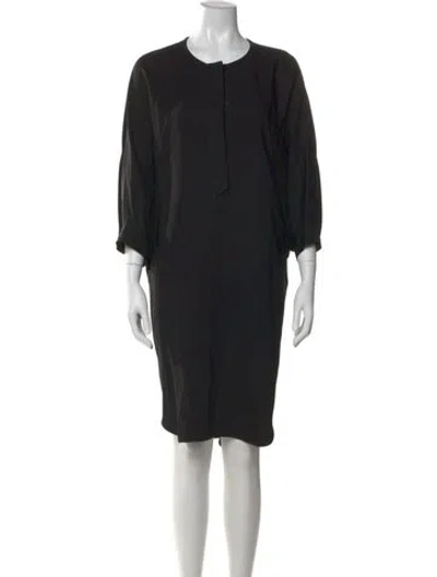 Pre-owned Alexander Wang Scoop Neck Midi Length Dress In Black