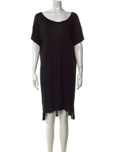 Pre-owned Alexander Wang Scoop Neck Midi Length Dress In Black
