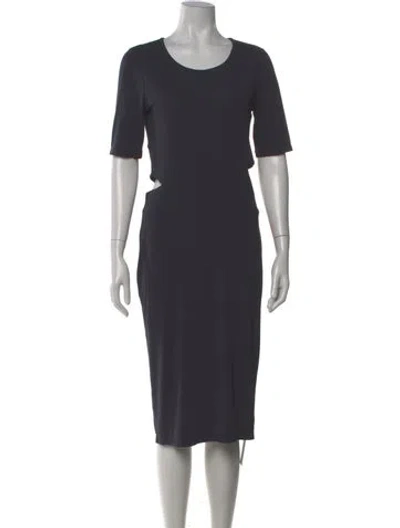 Pre-owned Alexander Wang Scoop Neck Midi Length Dress In Blue