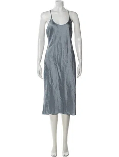 Pre-owned Alexander Wang Scoop Neck Midi Length Dress In Blue