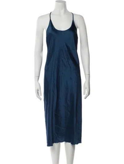 Pre-owned Alexander Wang Scoop Neck Midi Length Dress In Blue