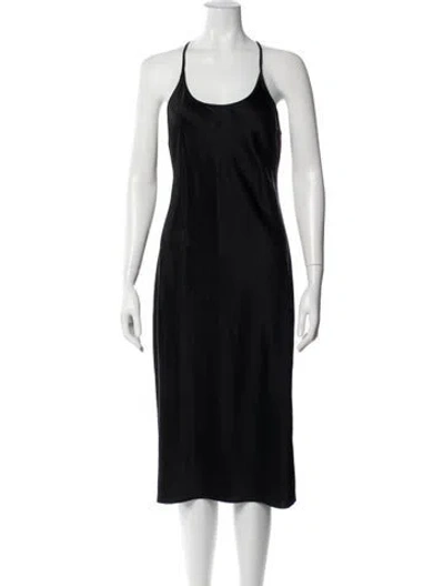 Pre-owned Alexander Wang Scoop Neck Midi Length Dress In Blue