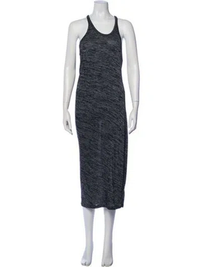Pre-owned Alexander Wang Scoop Neck Midi Length Dress In Gray