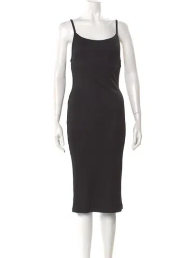 Pre-owned Alexander Wang Scoop Neck Midi Length Dress In Grey