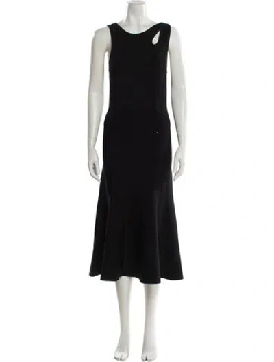 Pre-owned Alexander Wang Scoop Neck Midi Length Dress W/ Tags In Black