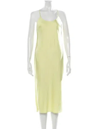 Pre-owned Alexander Wang Scoop Neck Midi Length Dress In Yellow