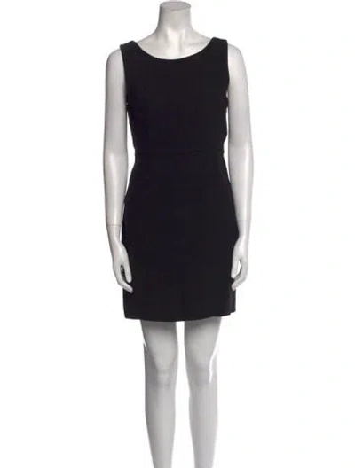 Pre-owned Alexander Wang Scoop Neck Mini Dress In Black