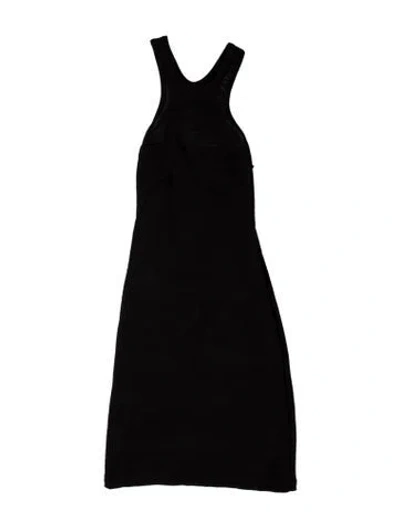Pre-owned Alexander Wang Scoop Neck Mini Dress In Black