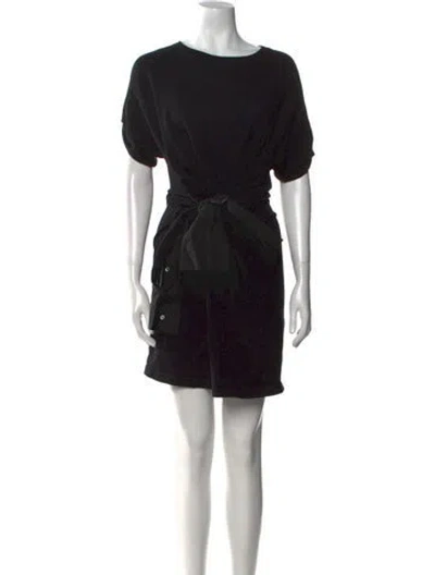 Pre-owned Alexander Wang Scoop Neck Mini Dress In Black