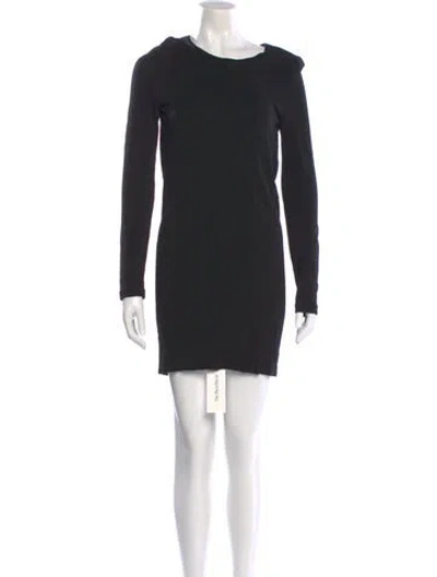 Pre-owned Alexander Wang Scoop Neck Mini Dress In Black