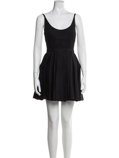 Pre-owned Alexander Wang Scoop Neck Mini Dress In Black