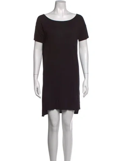Pre-owned Alexander Wang Scoop Neck Mini Dress In Black