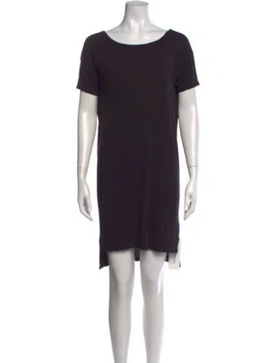 Pre-owned Alexander Wang Scoop Neck Mini Dress In Black