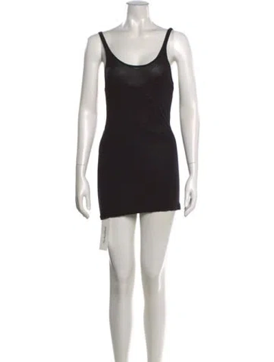 Pre-owned Alexander Wang Scoop Neck Mini Dress In Black