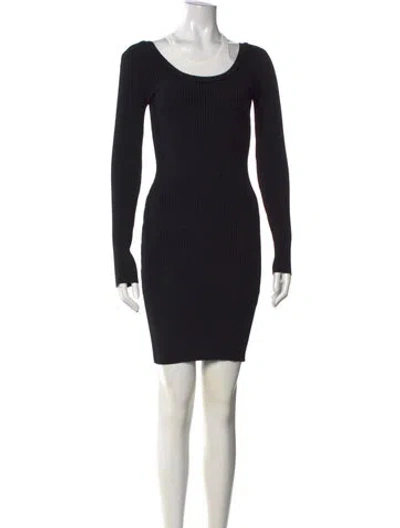 Pre-owned Alexander Wang Scoop Neck Mini Dress In Black