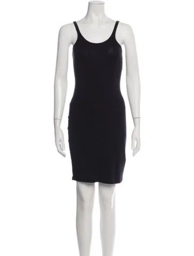 Pre-owned Alexander Wang Scoop Neck Mini Dress In Black