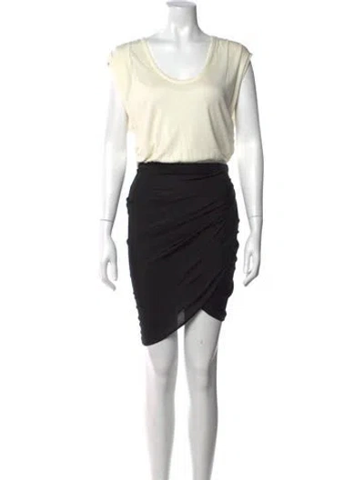 Pre-owned Alexander Wang Scoop Neck Mini Dress In Black/white