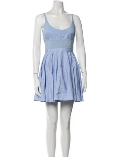 Pre-owned Alexander Wang Scoop Neck Mini Dress In Blue