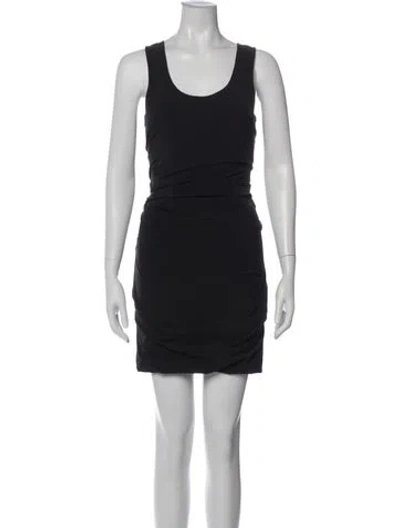 Pre-owned Alexander Wang Scoop Neck Mini Dress In Gray