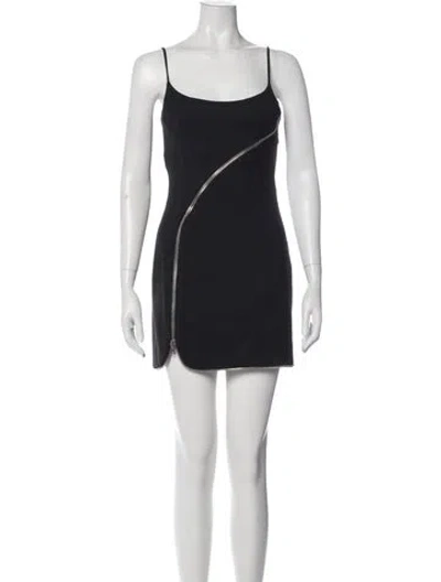 Pre-owned Alexander Wang Scoop Neck Mini Dress In Gray