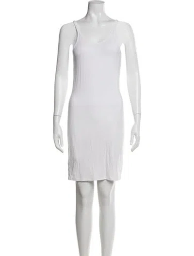 Pre-owned Alexander Wang Scoop Neck Mini Dress In White