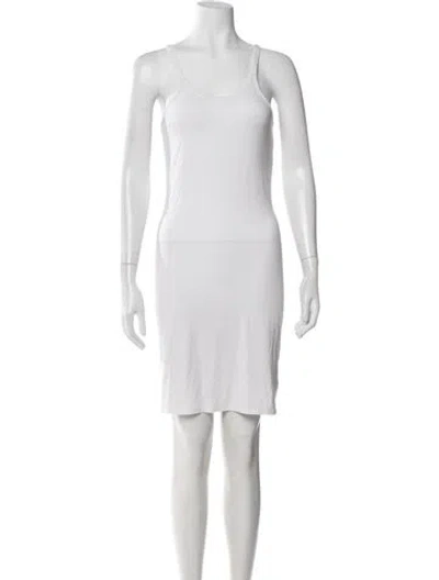 Pre-owned Alexander Wang Scoop Neck Mini Dress In White