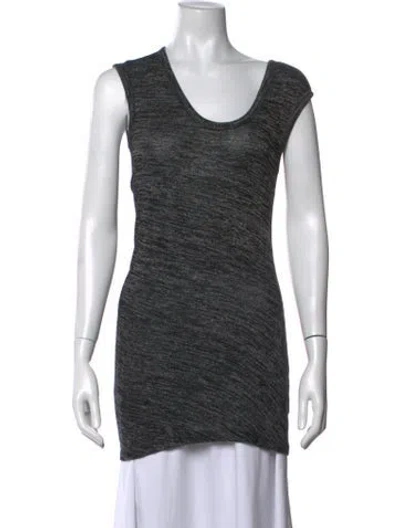 Pre-owned Alexander Wang Scoop Neck Short Sleeve Top In Black/grey
