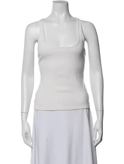 Pre-owned Alexander Wang Scoop Neck Short Sleeve T-shirt In Neutral