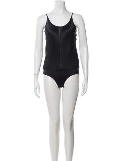 Pre-owned Alexander Wang Scoop Neck Sleeveless Bodysuit In Black