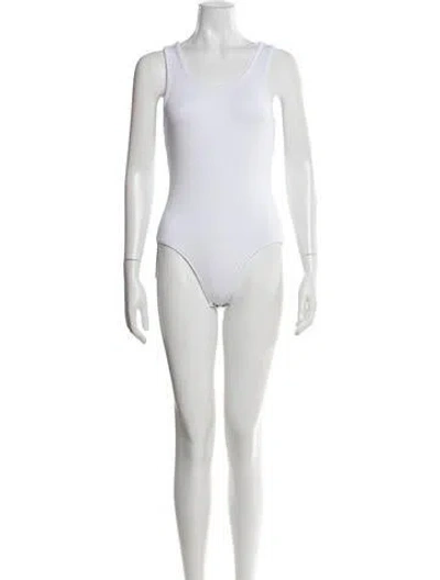 Pre-owned Alexander Wang Scoop Neck Sleeveless Bodysuit In White