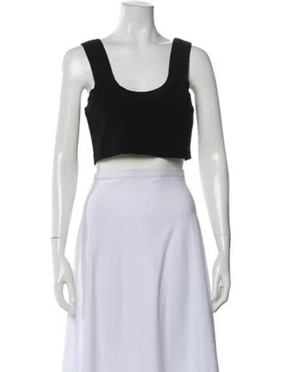 Pre-owned Alexander Wang Scoop Neck Sleeveless Crop Top In Black