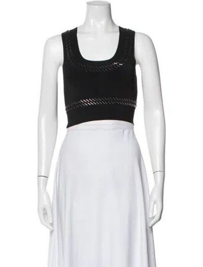 Pre-owned Alexander Wang Scoop Neck Sleeveless Crop Top In White