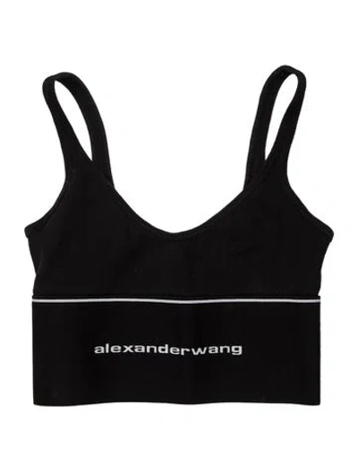 Pre-owned Alexander Wang Scoop Neck Sleeveless Sports Bra In Black
