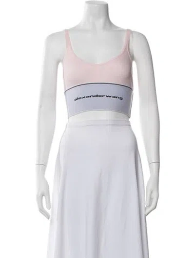Pre-owned Alexander Wang Scoop Neck Sleeveless Sports Bra In Black