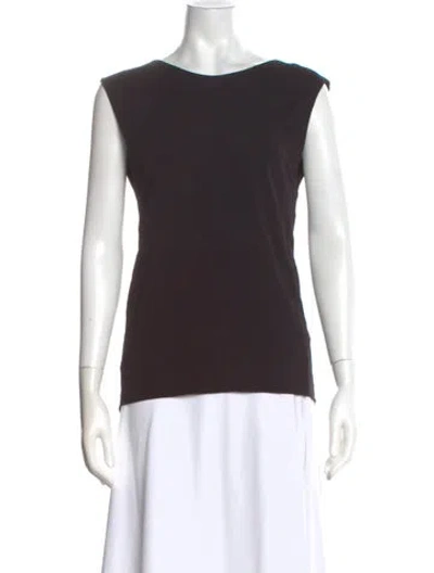 Pre-owned Alexander Wang Scoop Neck Sleeveless Top In Brown