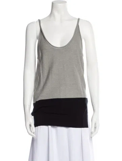 Pre-owned Alexander Wang Scoop Neck Sleeveless Top In Gray