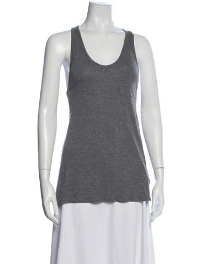 Pre-owned Alexander Wang Scoop Neck Sleeveless Top In Gray