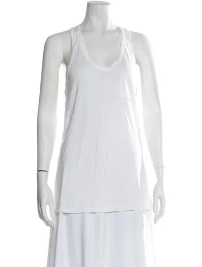 Pre-owned Alexander Wang Scoop Neck Sleeveless Top In White